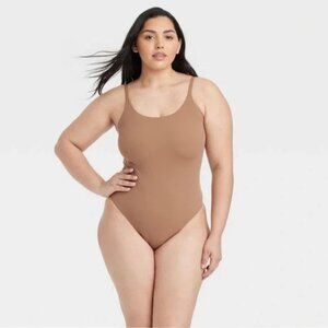 Auden Luxury Collection Bodysuit In Cocoa Brown NWT Size XXL